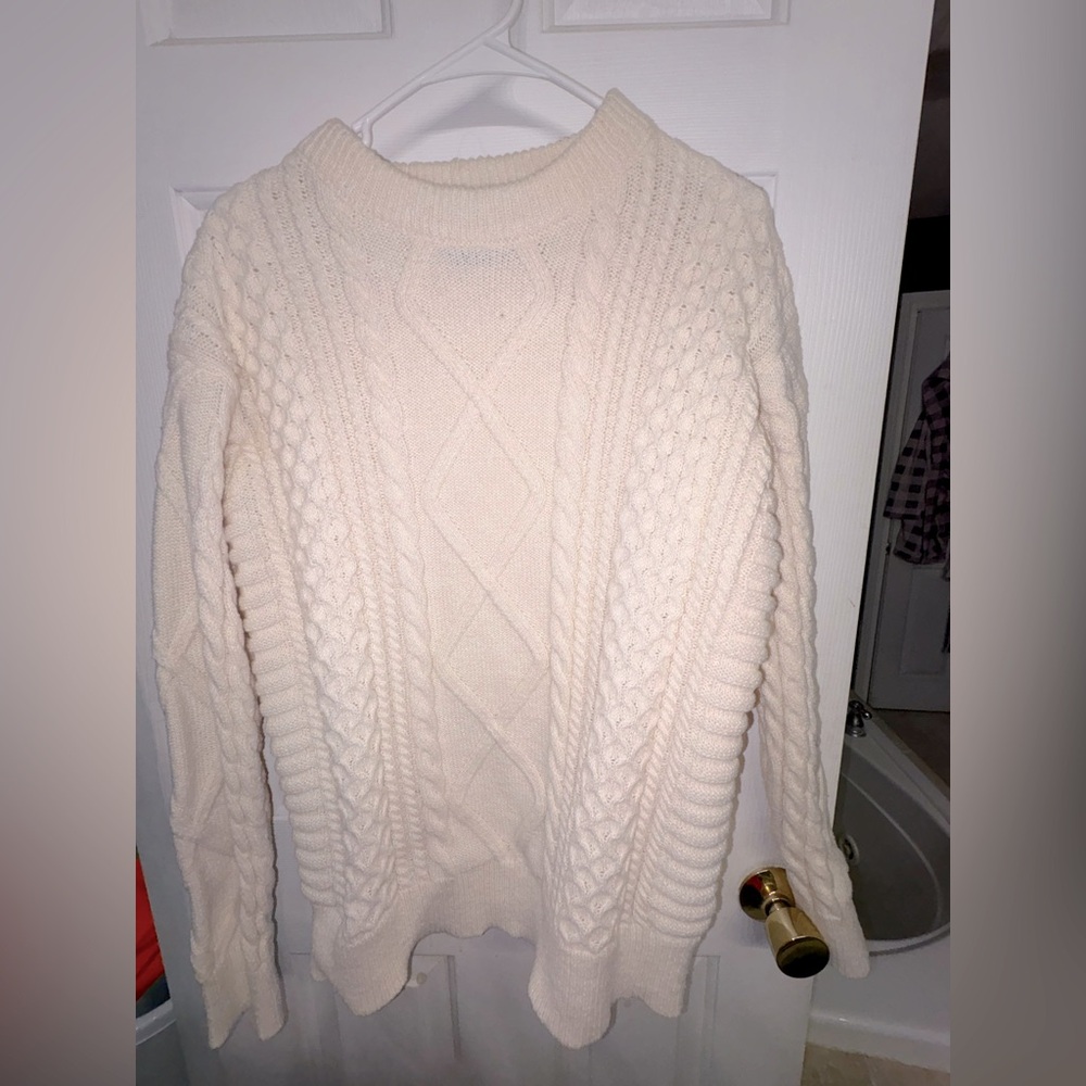 Cozy Cream Cable Knit Sweater